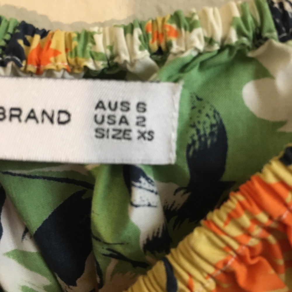 Faithful The Brand 100% Cotton Midi Floral Dress 2 Yellow Spring Easter … - Picture 13 of 14